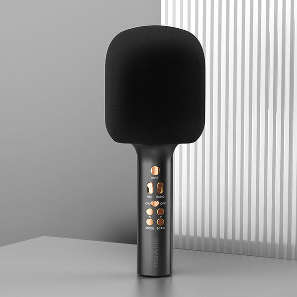 Trådløs Karaoke mikrofon med højtaler - Sølv