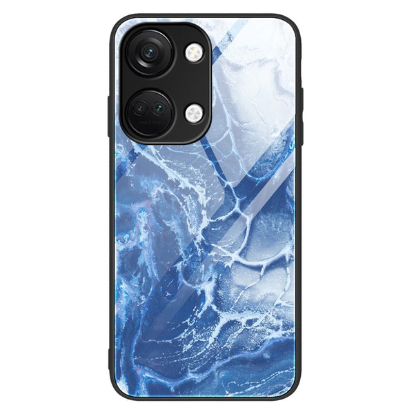 OnePlus Nord 3 (5G) Plastik Cover m. Glasbagside - Blå Marmor ...